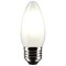 6Pk - Satco 4w B11 LED 4000K Medium Base Frosted Dimmable - 40w equiv